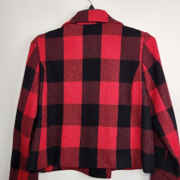 Relativity Jacket Buffalo Check Size PL Red and Black Plaid Wool warm cute - Picture 5 of 10